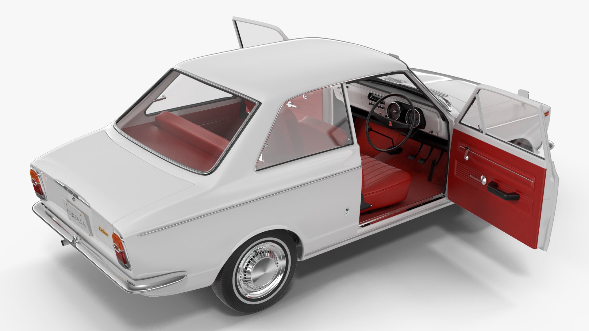 1st Gen Toyota Corolla E10 1966 White Rigged 3D model https://p.turbosquid.com/ts-thumb/jH/DBf05r/Bi/1stgentoyotacorollae101966whiterigged3dsmodel019/jpg/1695241428/1920x1080/fit_q87/e1bb1cfccffe288a3a6f8f58373f818f0f2c715a/1stgentoyotacorollae101966whiterigged3dsmodel019.jpg
