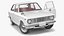Toyota Corolla E10 der 1. Generation, Baujahr 1966, weiß manipuliert