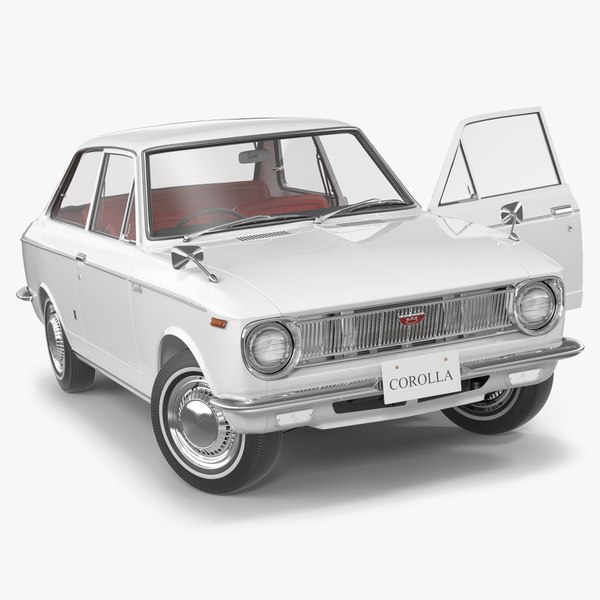 1st Gen Toyota Corolla E10 1966 White Rigged 3D model - TurboSquid 
