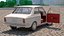 Toyota Corolla E10 der 1. Generation, Baujahr 1966, weiß manipuliert