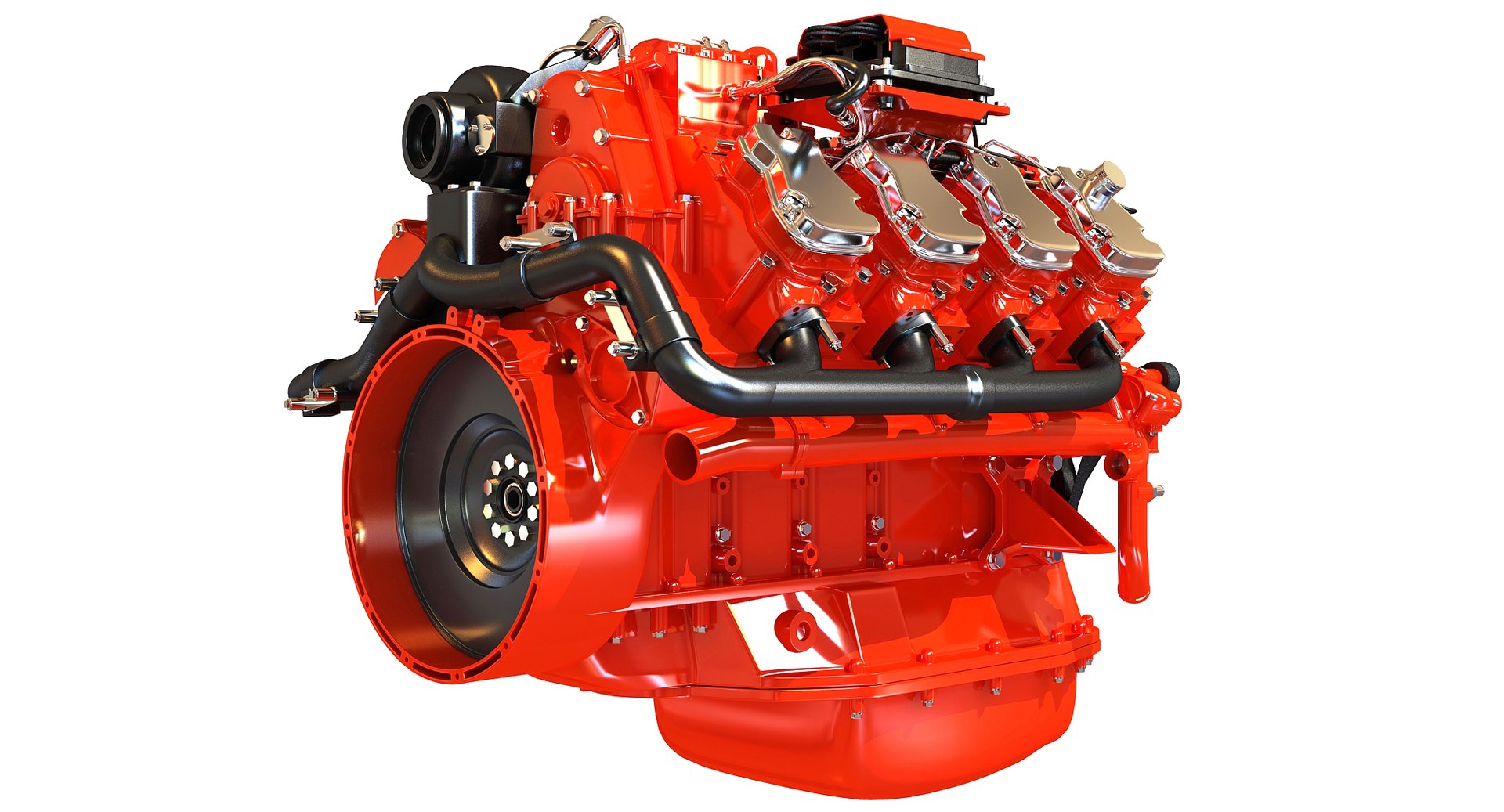3d V8 Diesel Power Generation Model