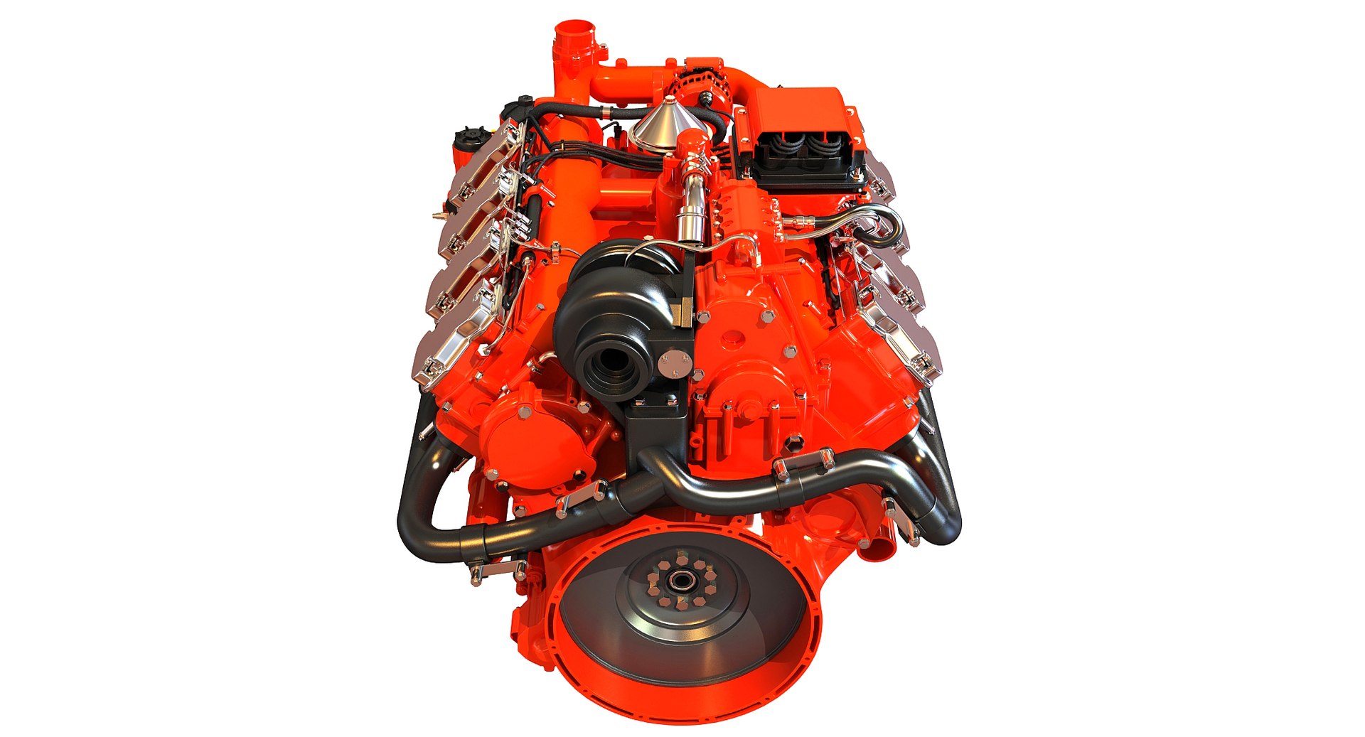 3d V8 Diesel Power Generation Model