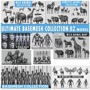 3D Ultimate Basemesh Collection  82 Models