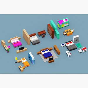 Isometric Bedroom Funiture Set