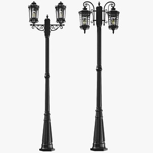 Two Detailed Street Light 3D model
