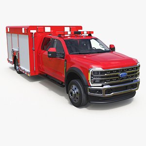3D Light Rescue Truck Based on Ford F-550 Lariat model
