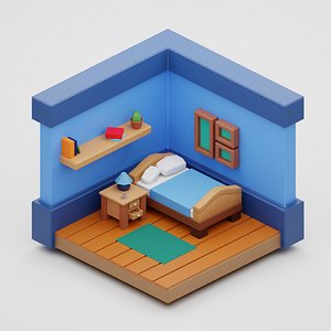 Isometric Bedroom 3D model
