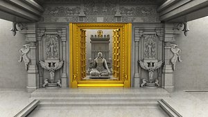 3D swami raghavendra temple 2