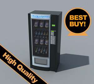 3d snacks vending machine model