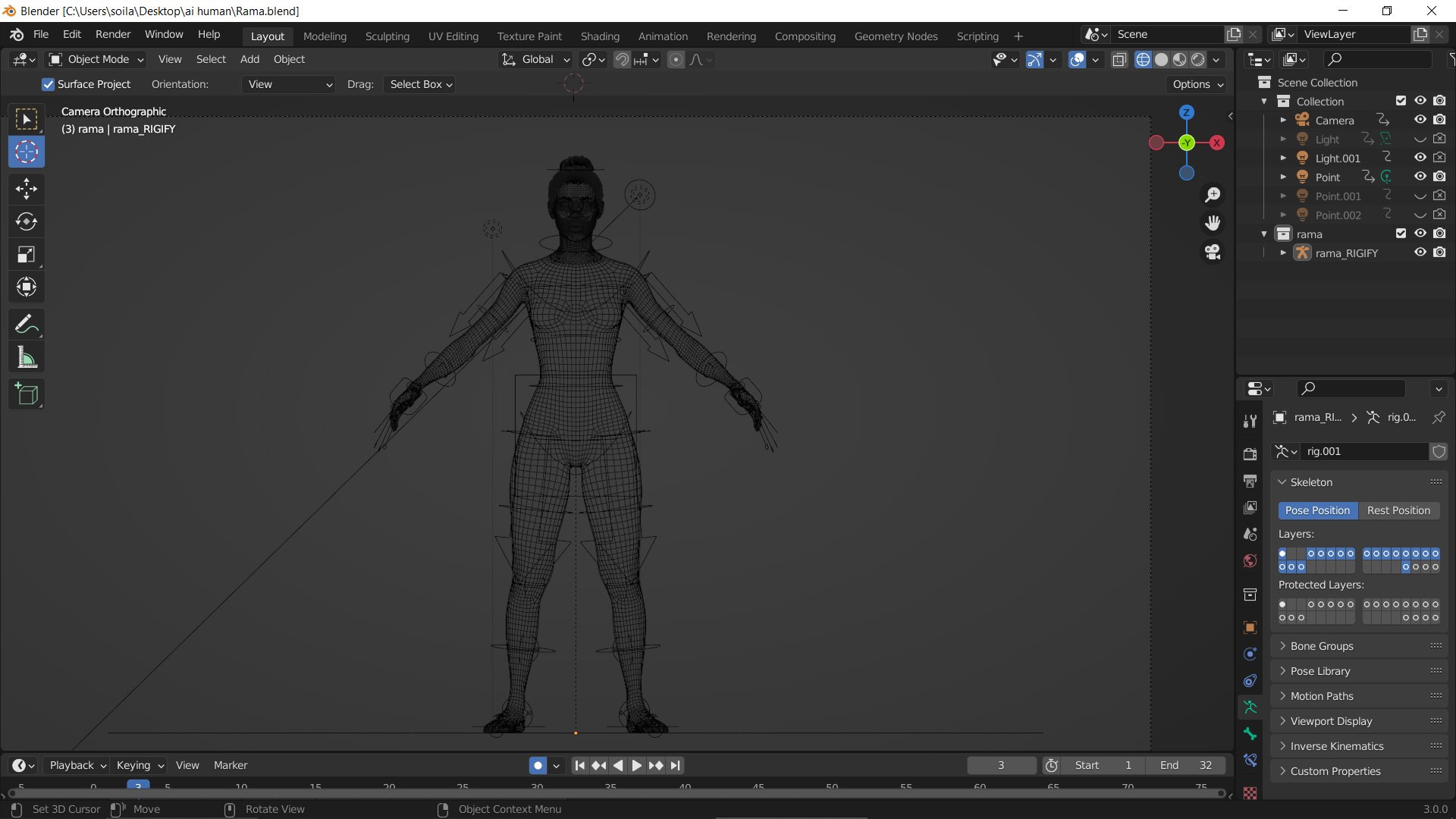 3D Rama Blender Realistic Female Character Model - TurboSquid 1861775