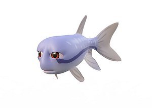 3D siamese flying fox fish toon model