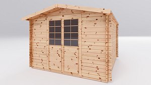 3D WOODEN OUTHOUSE