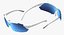 Athlète Cycliste Bleu Rigged