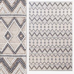 Pirlo Boho Farmhouse Wool Area Rug
