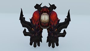 3D Fire Gorilla Monster model