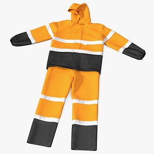 3D Safety Rain Suit High Visibility model