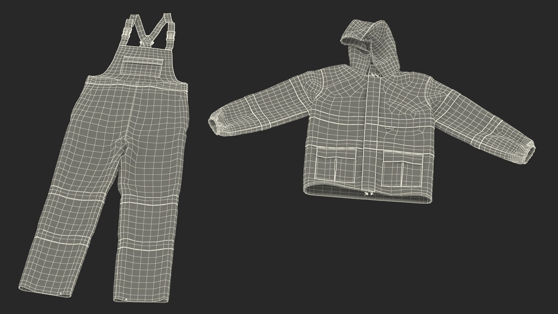 3D Safety Rain Suit High Visibility model TurboSquid 2128299