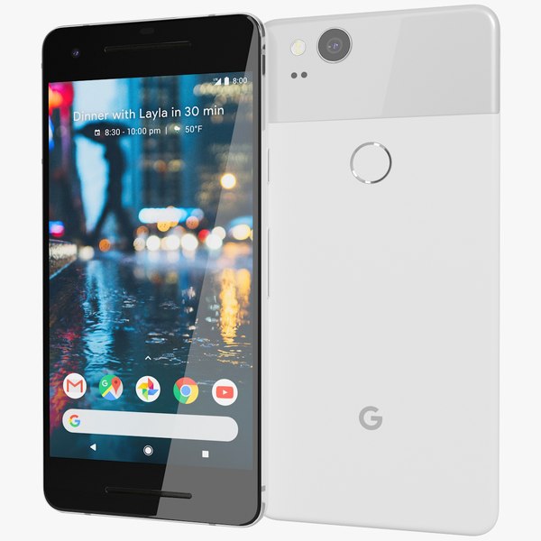 3D realistic google pixel 2 model