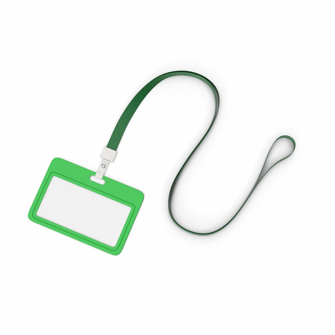 3D Green ID Badge model - TurboSquid 2002050