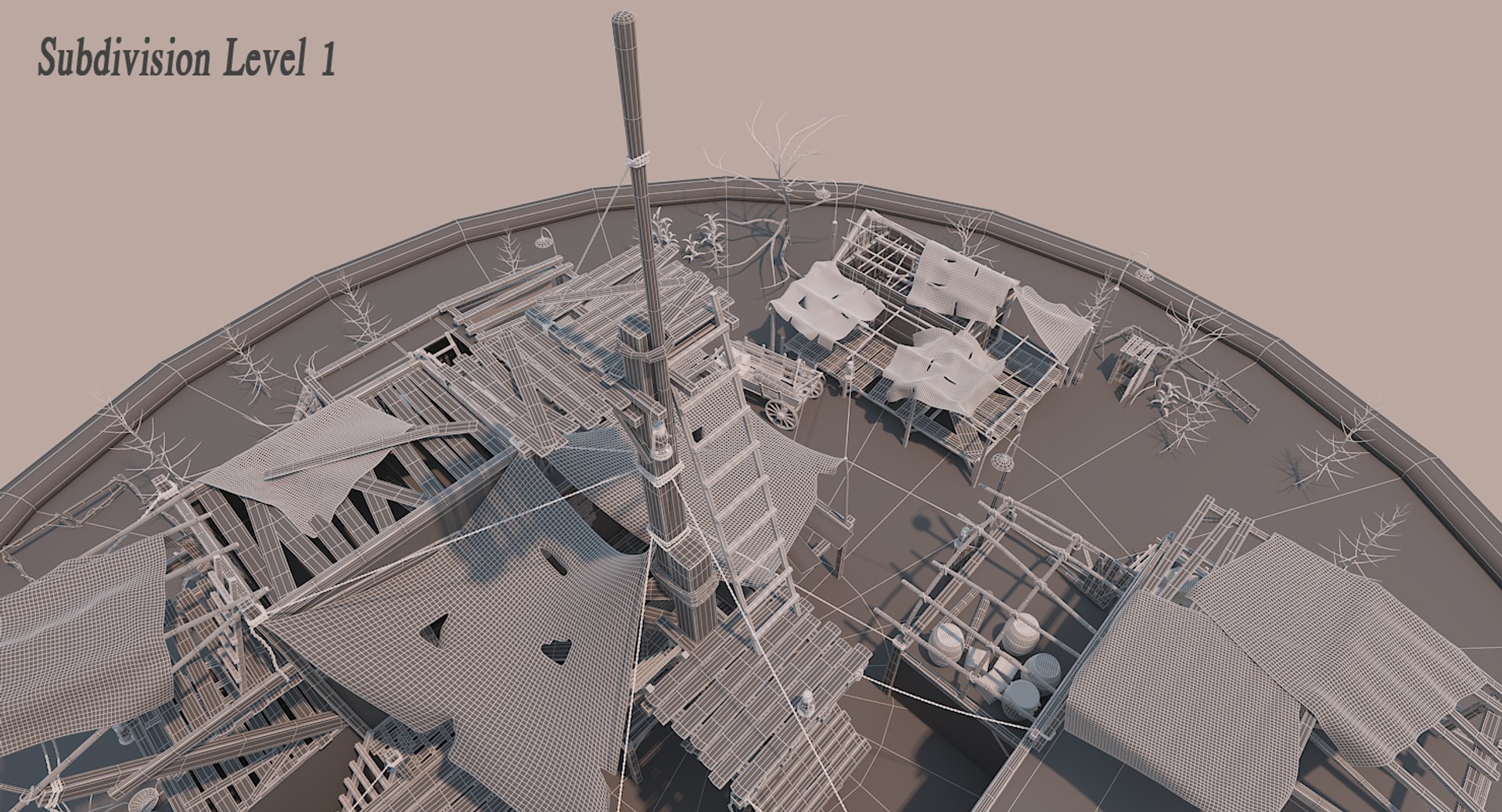 old pueblo house 3d model