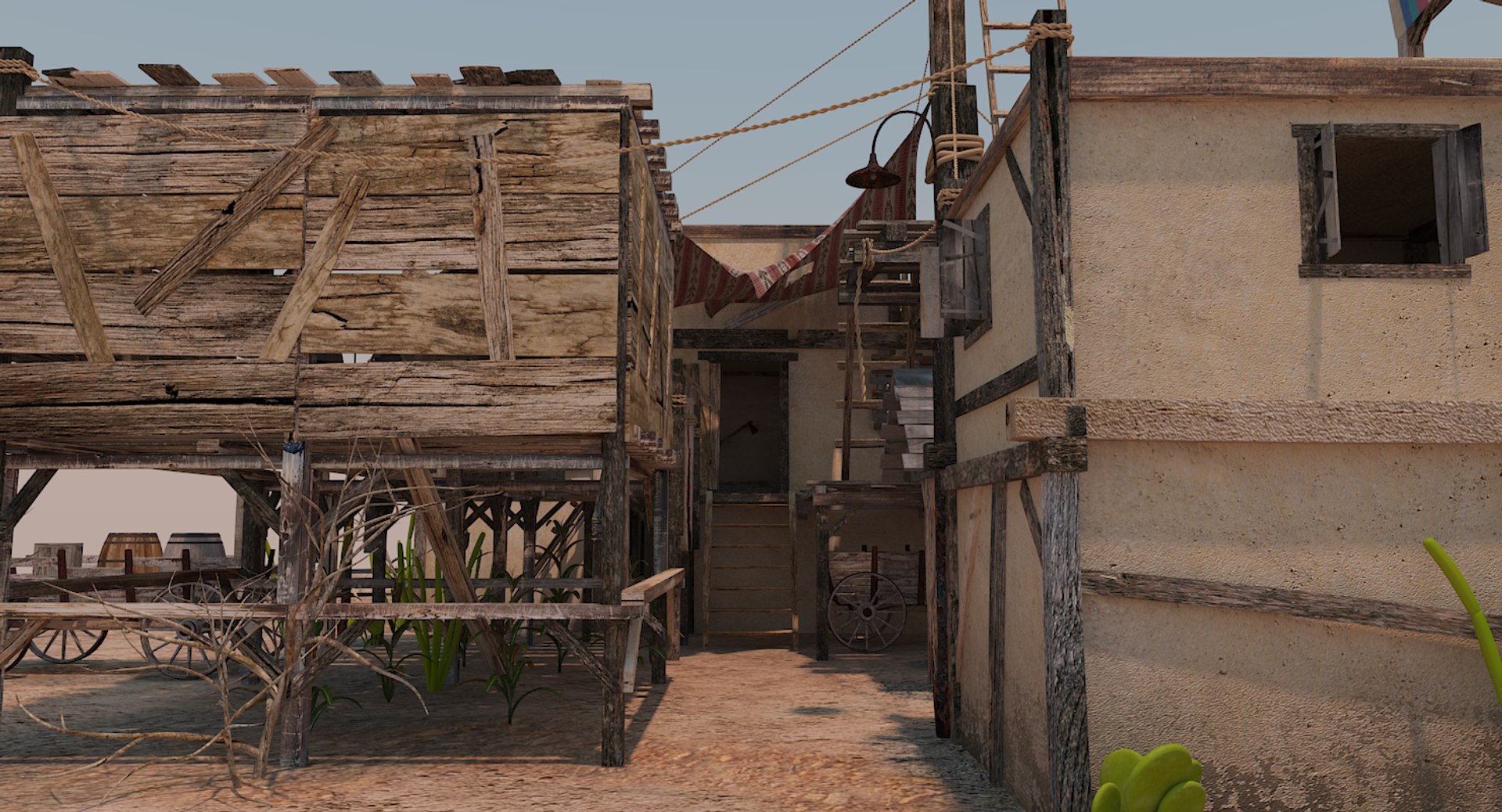 old pueblo house 3d model
