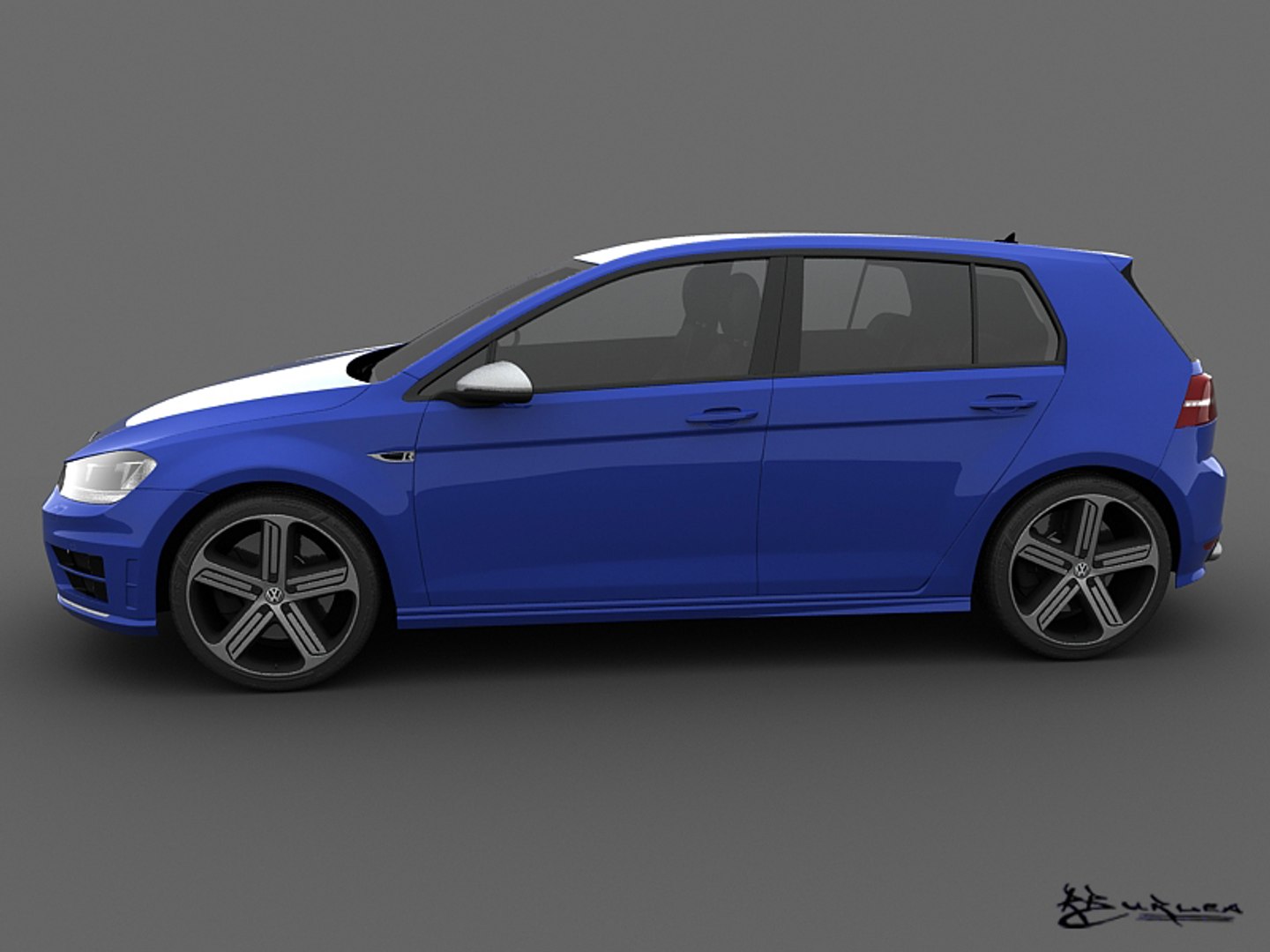 volkswagen golf r 5 3d model