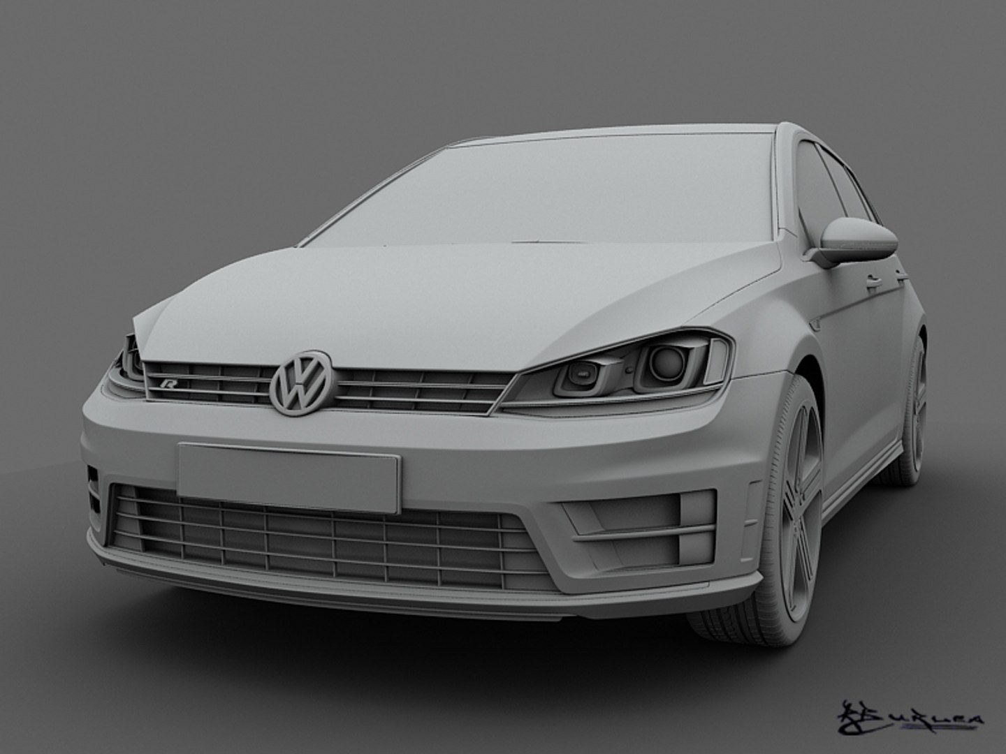 volkswagen golf r 5 3d model