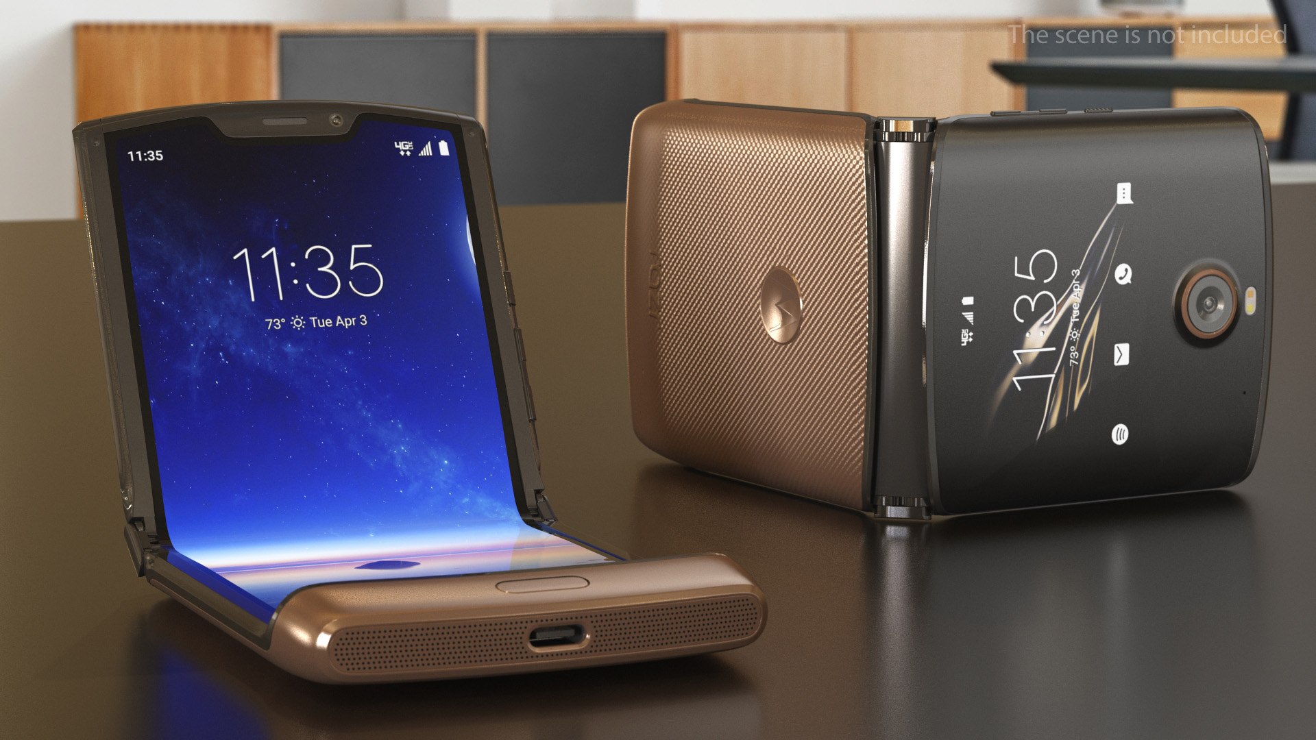 3D Bronze Razr Flip Phone Model - TurboSquid 1546053