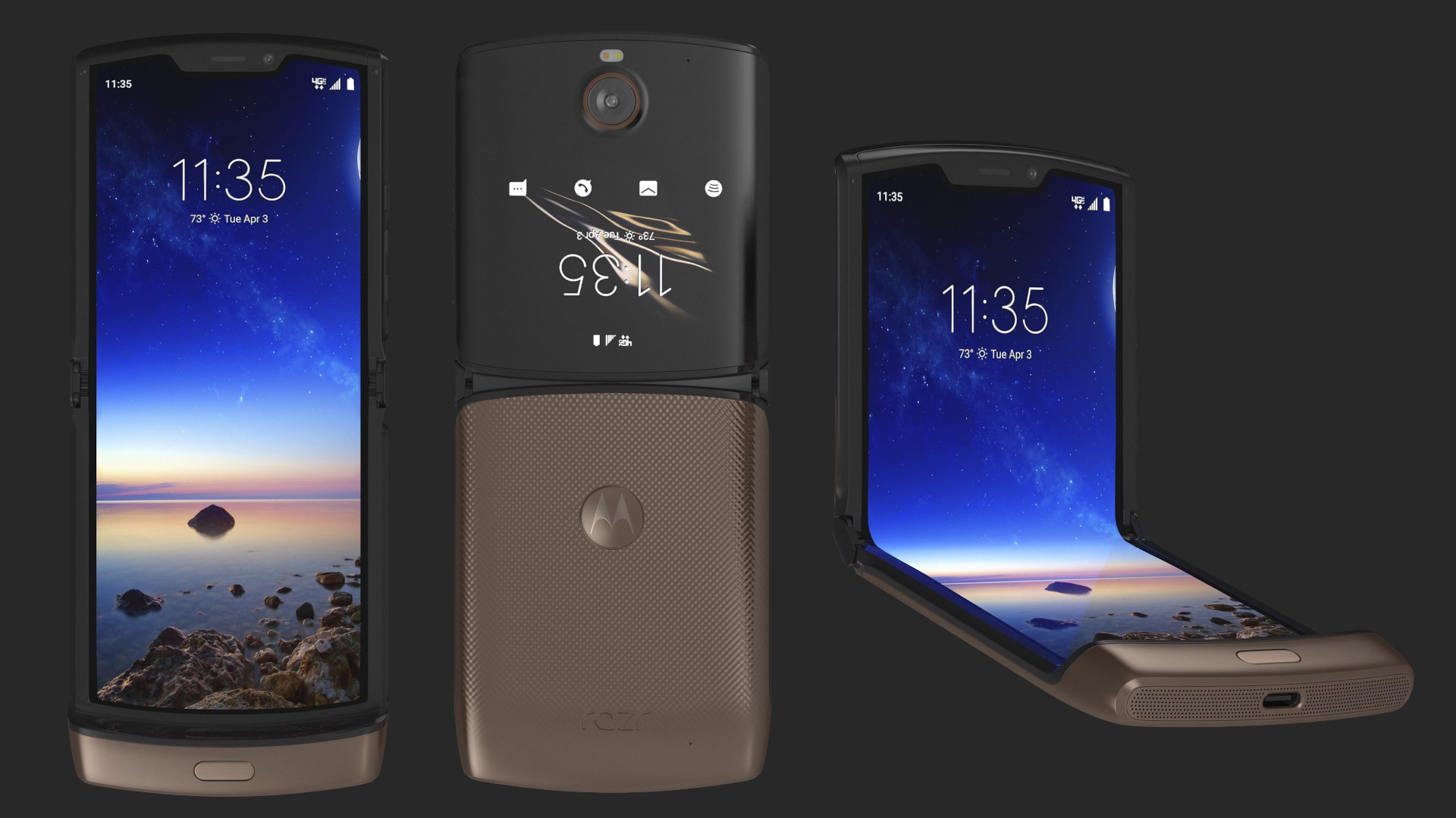 3D Bronze Razr Flip Phone Model - TurboSquid 1546053