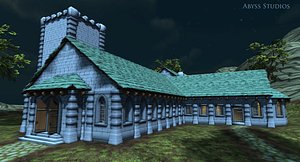 medieval church modular set 3d ma