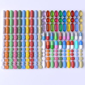 190 Medication Pills 3D model