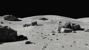 3D Moon Terrain model