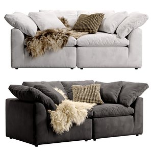 3D Cloud Loveseat Sofa
