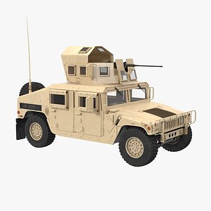 3d model of humvee m1151 enhanced armament