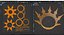 Gold crown 12 3D model