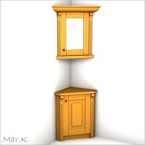 corner cabinets 3d 3ds