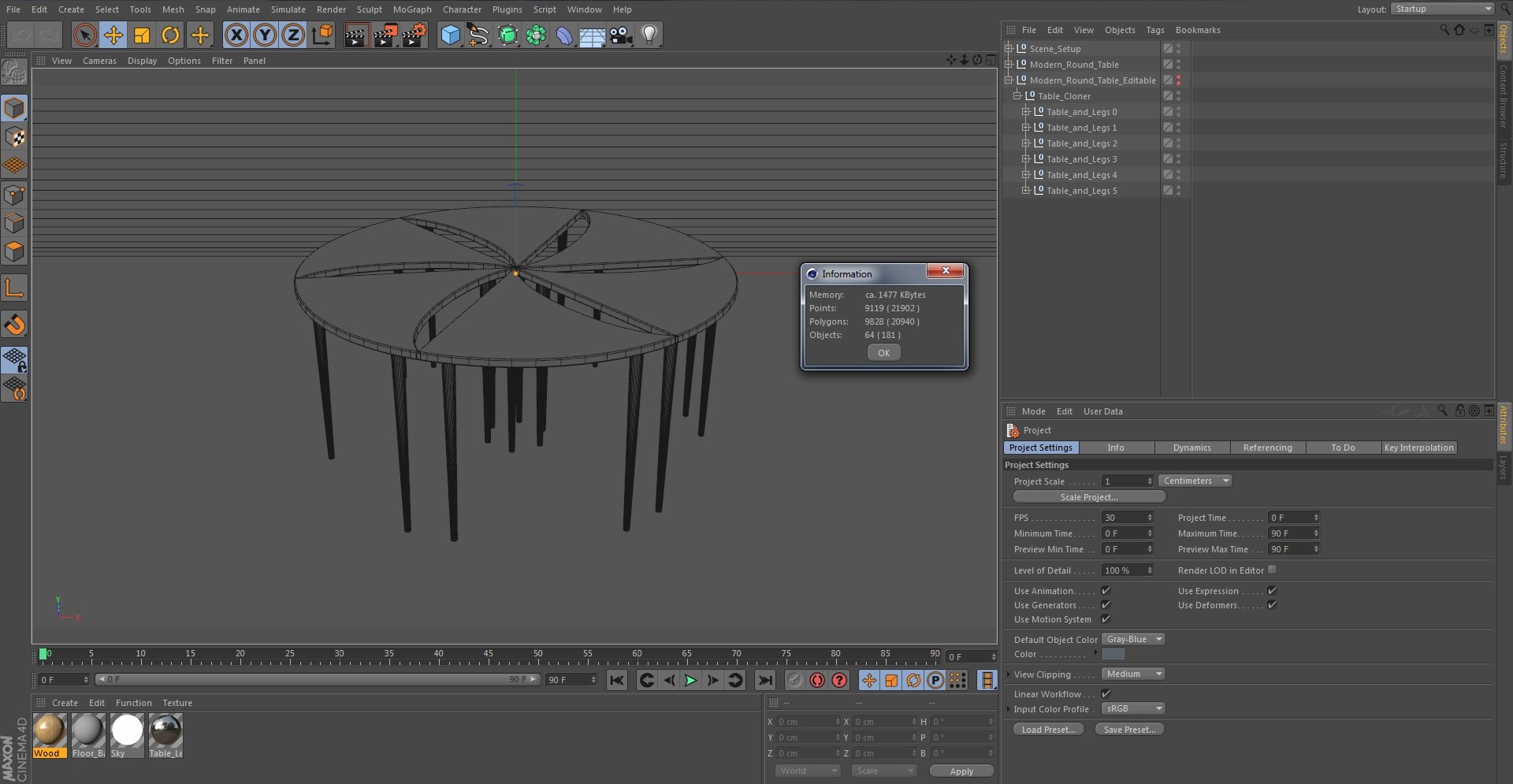 3d Model Modern Table