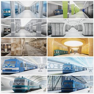 Subway and Train Stations Mega Pack - 10 Scenes
