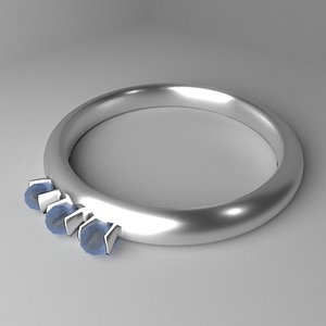 3D silver ring 1