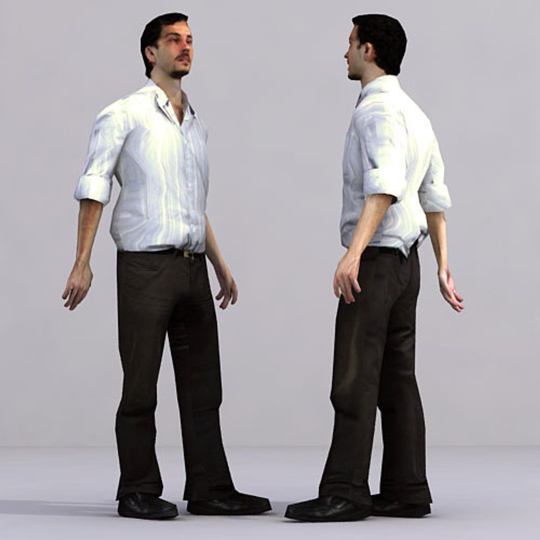 3d model axyz human characters