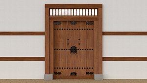Korean traditional front door model