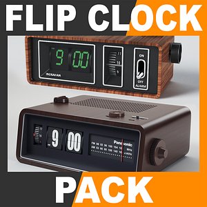 dxf retro style flip clocks