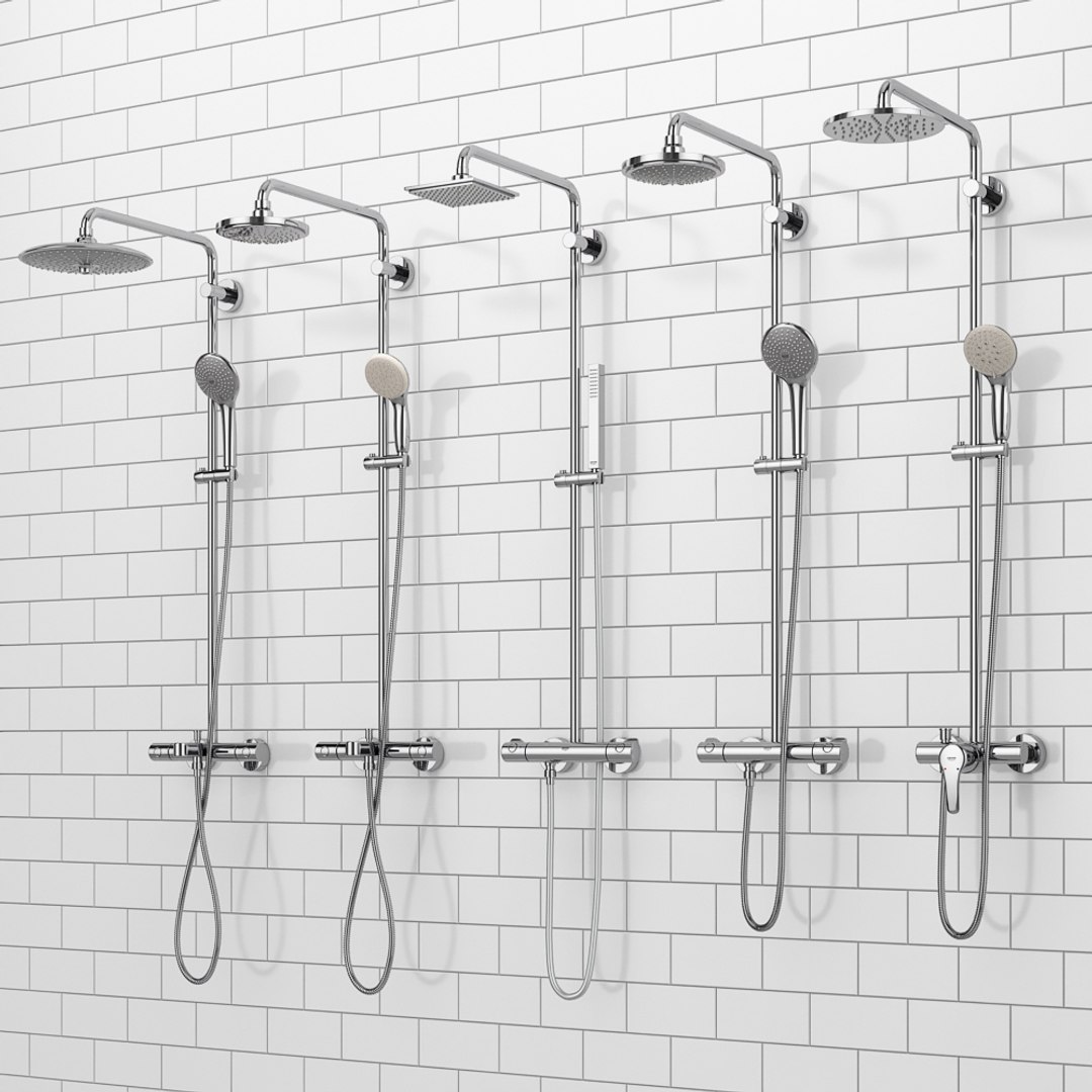 Shower Systems Grohe Euphoria 3D Model - TurboSquid 1376921