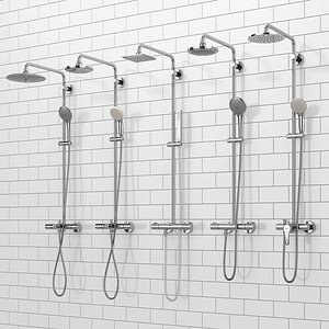 shower systems grohe euphoria 3D model