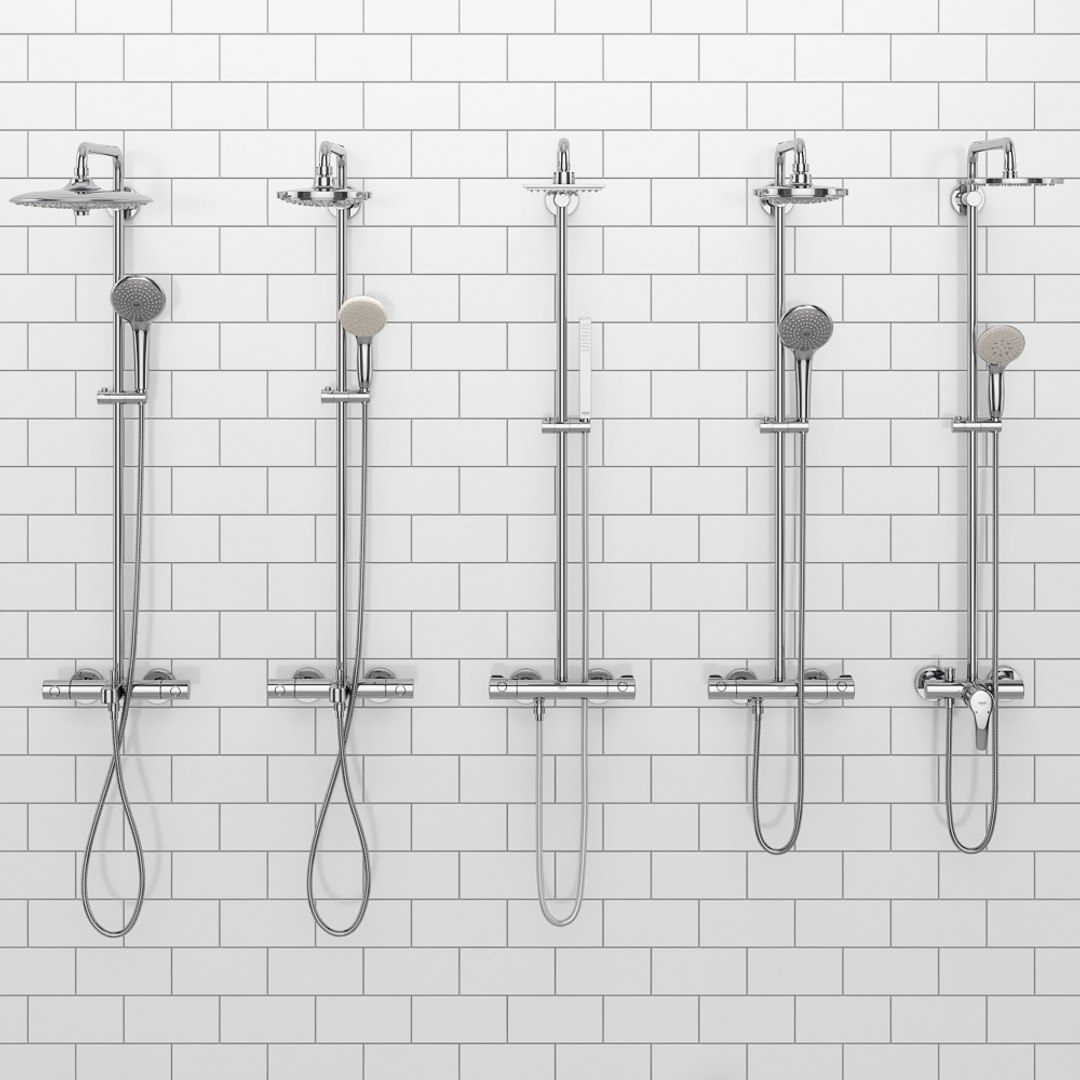 Shower Systems Grohe Euphoria 3D Model - TurboSquid 1376921