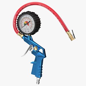 Tire Inflator Dial Pressure Gauge Air Compressor Blue