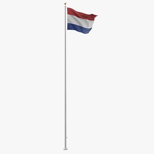 Flag On Pole Netherlands