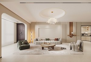 3D Modern living room