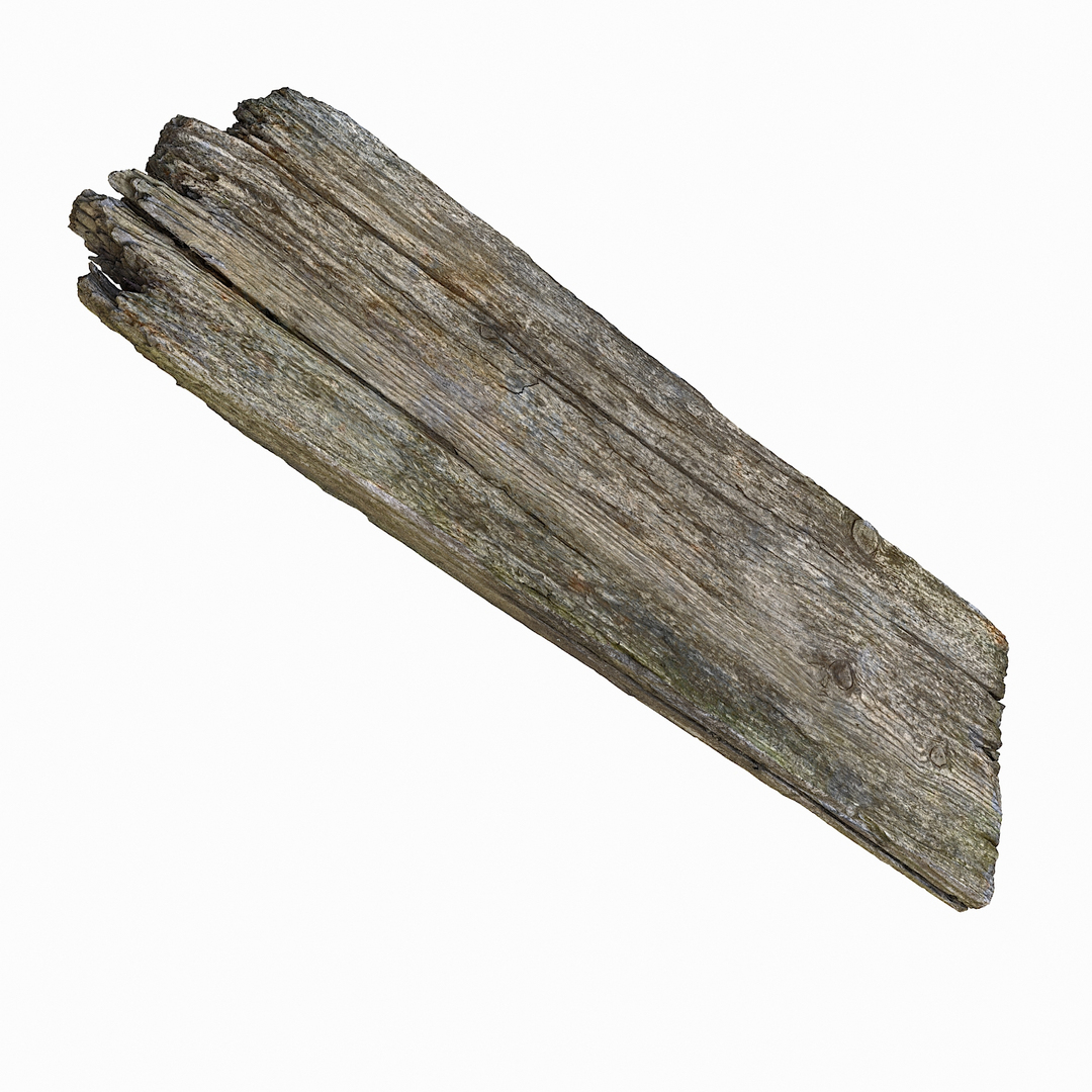 damage plank wood broke 3d model