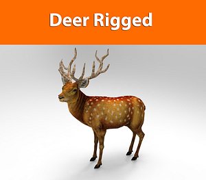 deer rigged ready 3d max